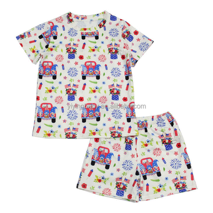 Boys' Shorts 2-Piece Short Sleeve Outfit 