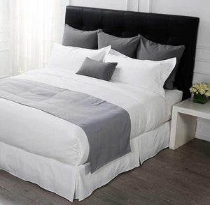 High quality used bed cover 100% white cotton with bed sheet 