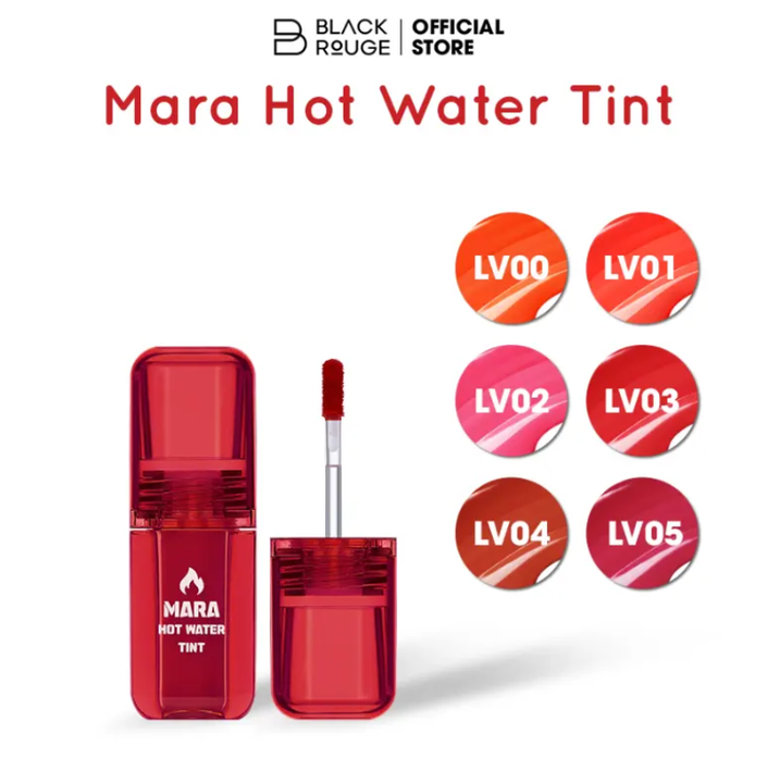 Korean Brand Black Long-lasting Lipstick Water Texture Mara Hot Water Pigment LV05 Mara Panic Vegan Shiny Lip Gloss Wholesale 