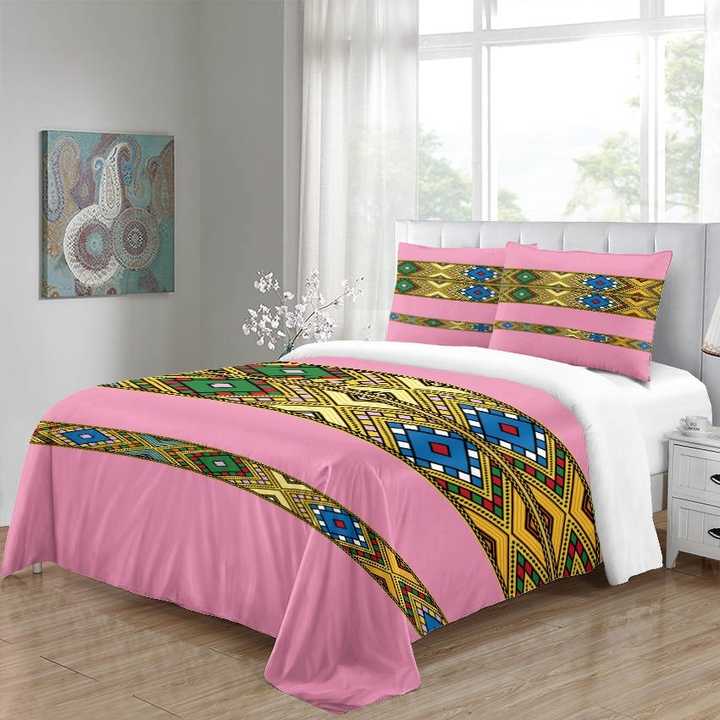 Luxury Full Ethiopian Double King Size Bedding Set with 2 