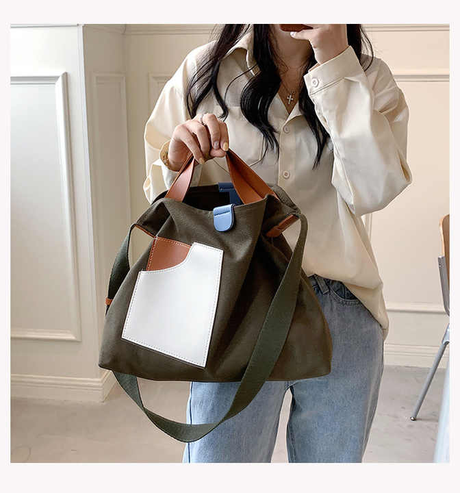Women's Reusable Canvas Shopping Bag 
