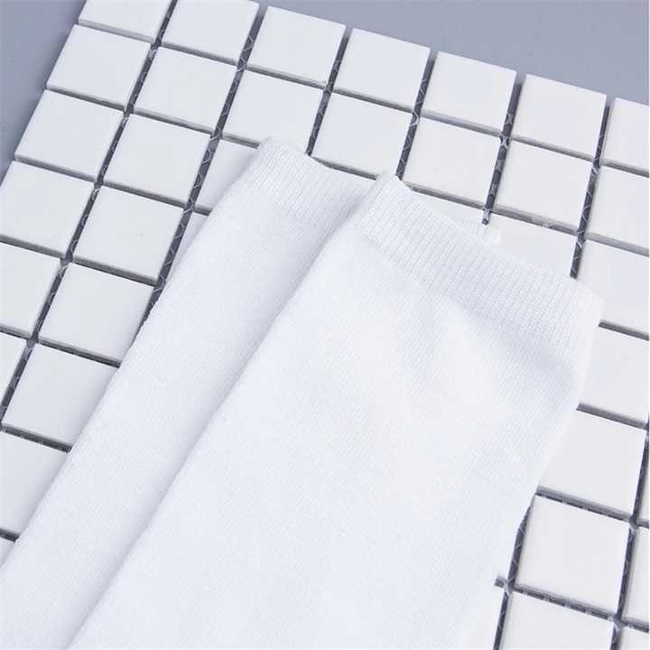 Men's White Work Dress Socks Crew Middle 