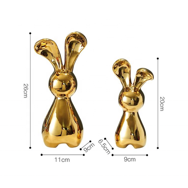 Creative rabbit figurine decoration figurine. 