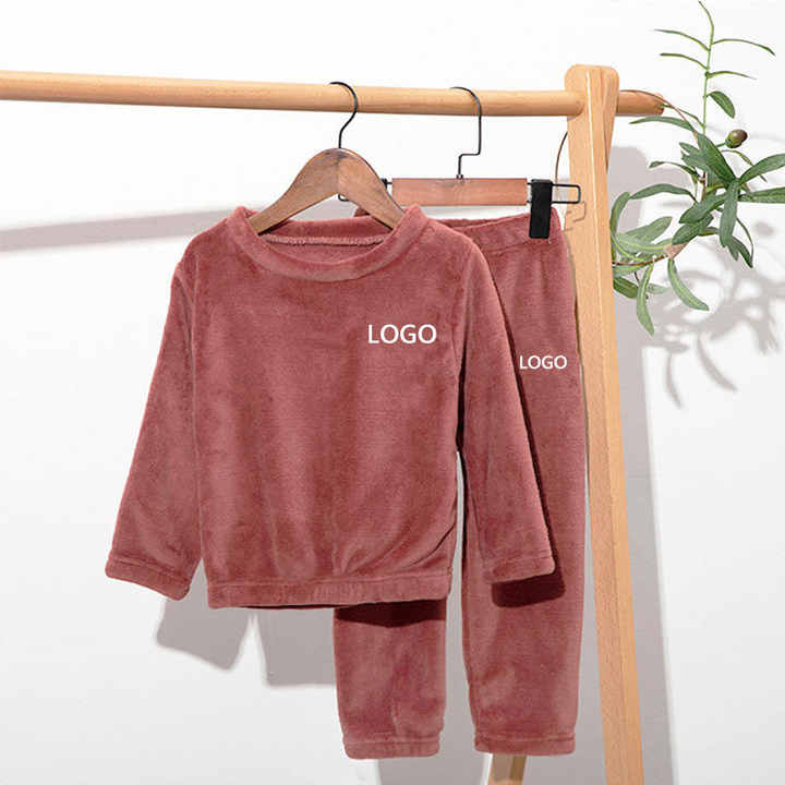 بيجامات أطفال جديدة من القطن للأولاد والبنات - Fleece Kids Boy Girl Children's Cotton Pajamas
