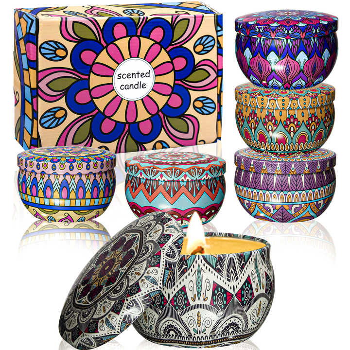 Set of Smokeless Soy Wax Scented Candles 