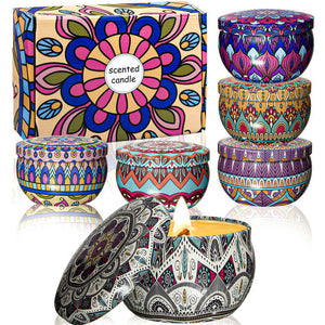 Set of Smokeless Soy Wax Scented Candles 