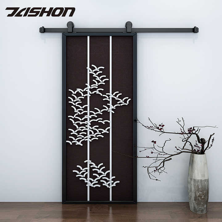 wooden railing with mirror 