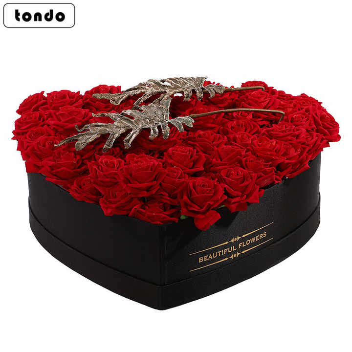 Tondo Large Flower Rose Heart Gift Box 