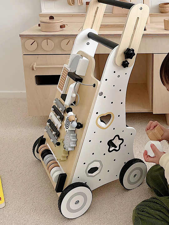 COMMIKI Wooden Multi-functional Stroller 