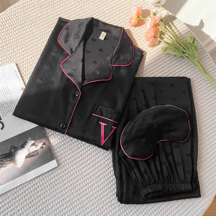Women's long-sleeved pajamas 