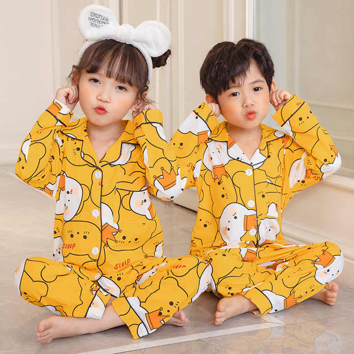 New long-sleeved children's pajamas 