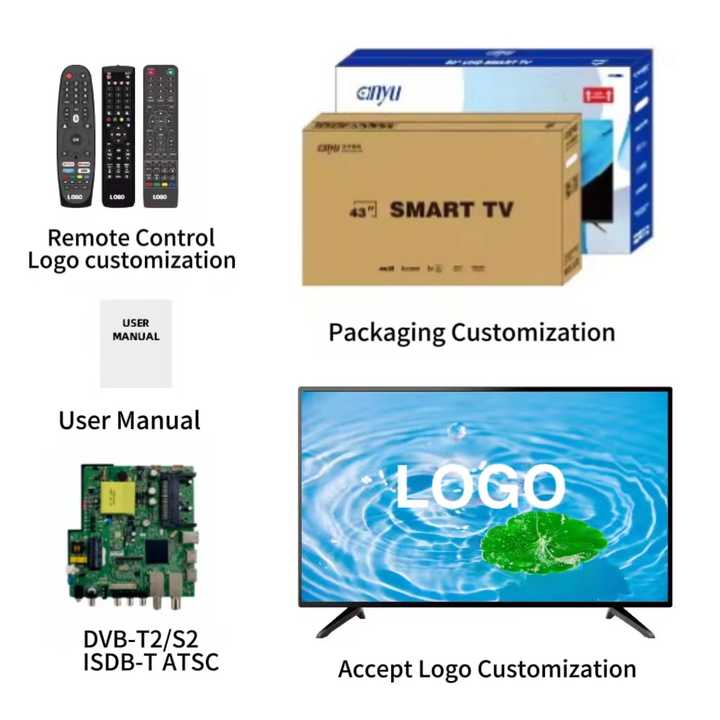 Smart TV with custom logo 