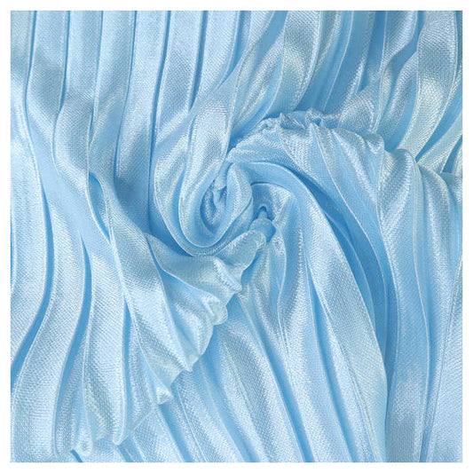 Shiny pink Blue Crumple Fabrics Skirt 