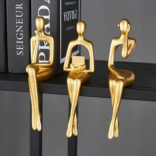 تماثيل الراتنج الحديثة, 3 قطعة من تماثيل الراتنج . Modern Resin Statues, 3 Pieces Modern Resin Statues for