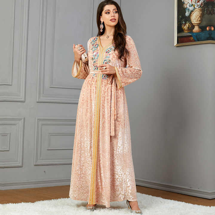 Velvet caftans and jalabiyas 