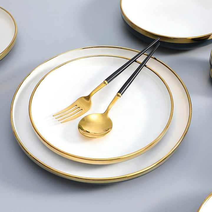 European dinner set wholesale ceramic plates dinnerware 