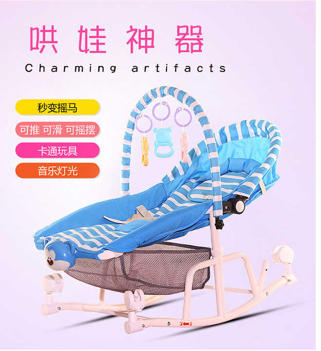 عربة أطفال بحزام أمان، عجلات شاملة بأربع عجلات، وألعاب أطفال Stroller with seat belt, four-wheel universal wheels, and baby toys