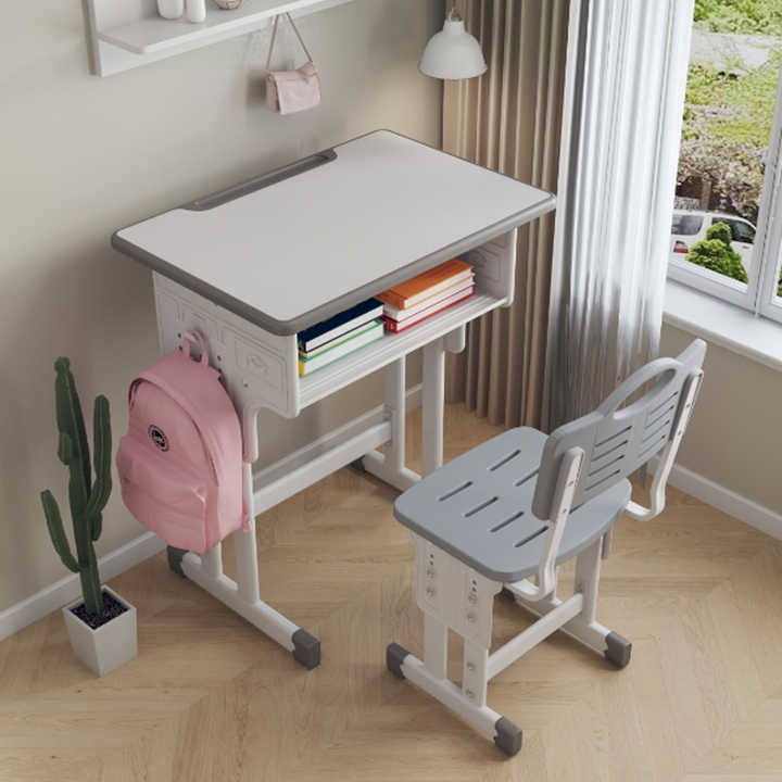 Height Adjustable Kids Study Table and Chair 