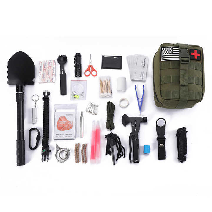 TL003 Adventure Supplies Hiking Survival Gear Kit. 
