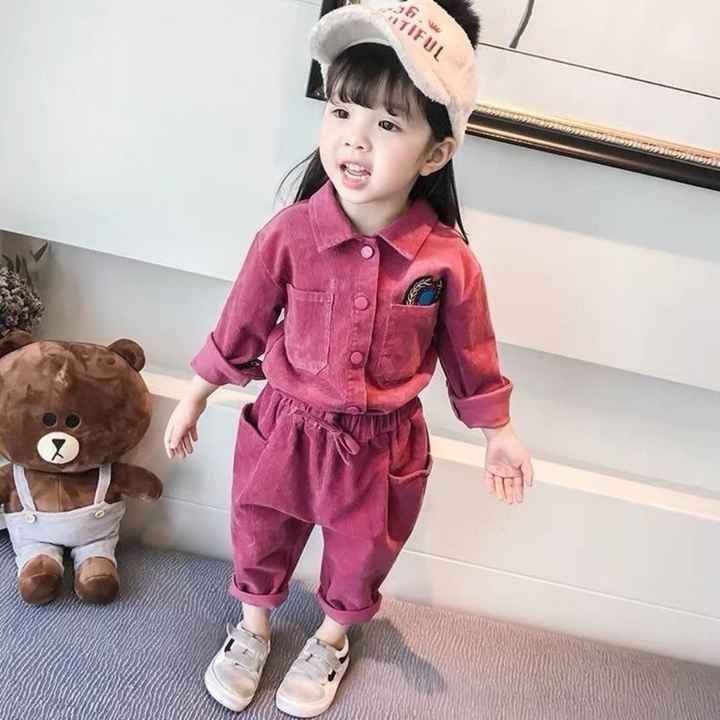 Mannufecturer Autumn 2 Pieces Children's Clothing Set Baby Jumpsuit Clothes Set 