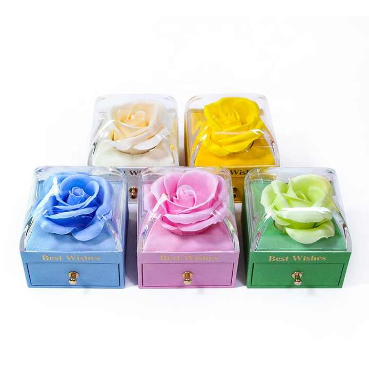 Valentines Day Soap Rose Flower Gift-Gift Boxes 