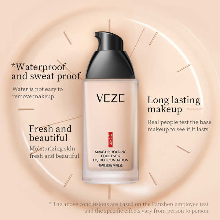 OEM VEZE Long Lasting Waterproof Sweatproof Foundation Concealer Lightweight Makeup Liquid Micro BB Cream 