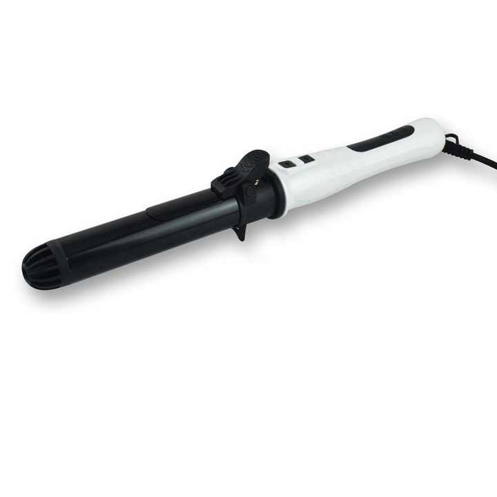 مكواة شعر بجهد مزدوج مع فرشاة شعر قابلة . Dual Voltage Hair Straightener with