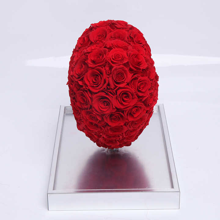 Decorative Preserved Rose Flower Glass 