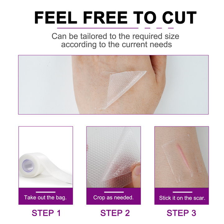 Professional medical plasters for treating scars, first aid 