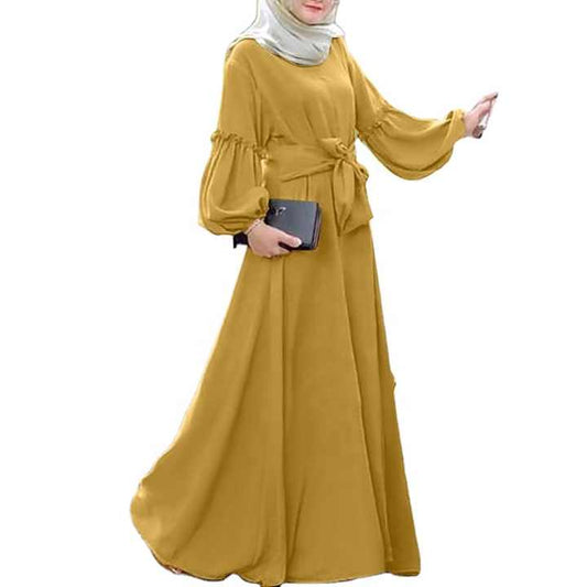 Women Spring Robe Dress Islamic Ladies 
