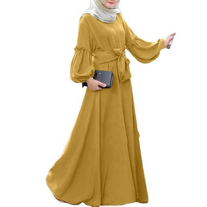 Women Spring Robe Dress Islamic Ladies 