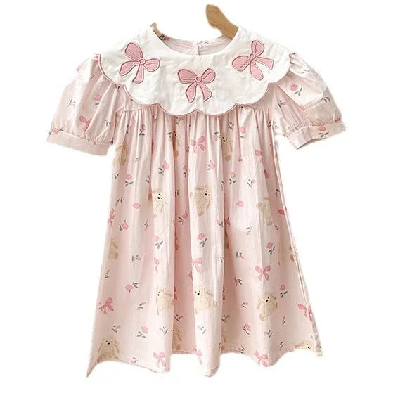 New Short Sleeve Girl Baby Dress 