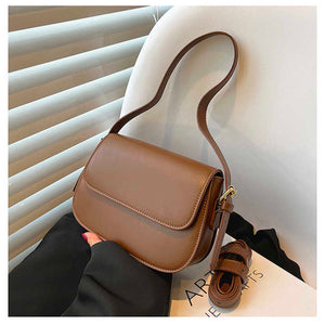 New Elegant Solid Color Women's Shoulder Bag