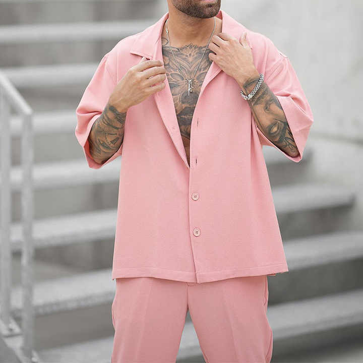 New Men's 2 Piece Set Casual 