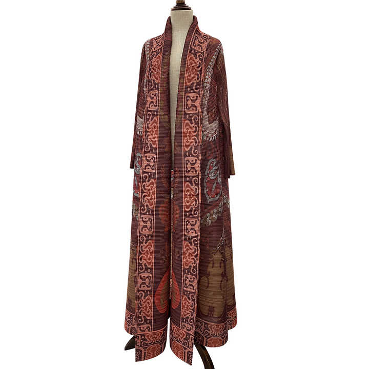 Miyake colorful pleated abaya