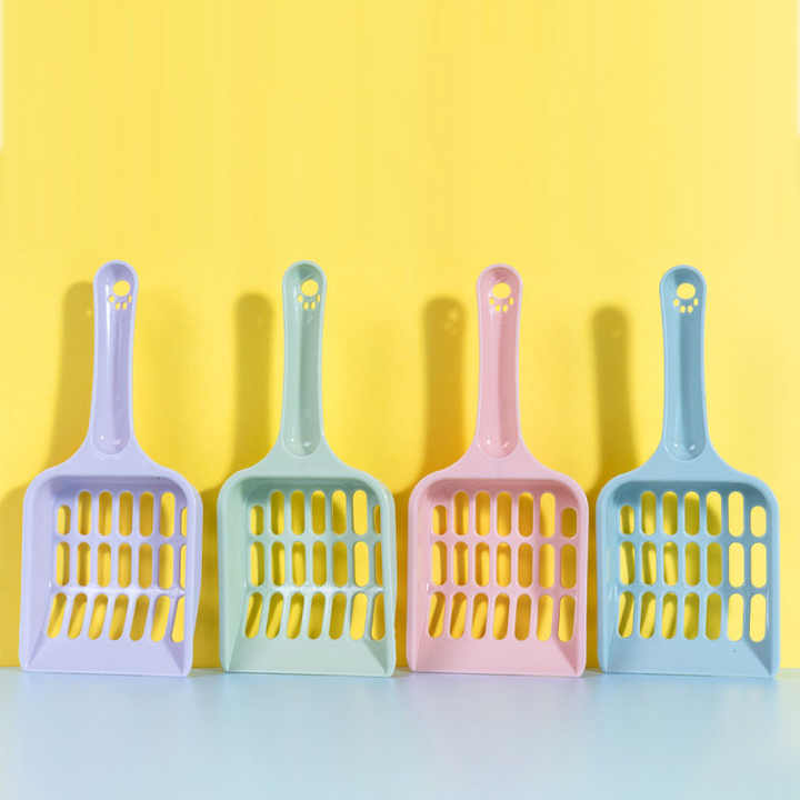 Plastic Colorful Sand Shovel Cute Style Cat Litter Scoop