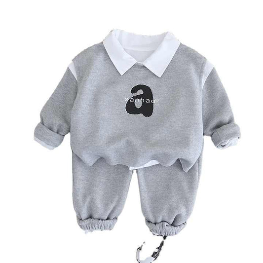 Boys' stylish three-piece pants set 