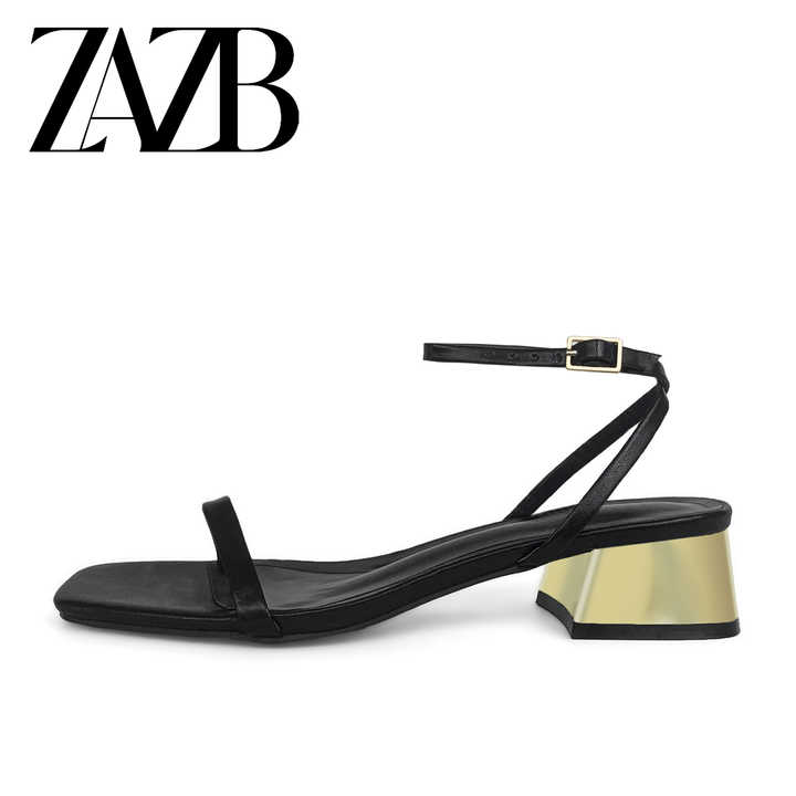 high-heeled leather shoes 