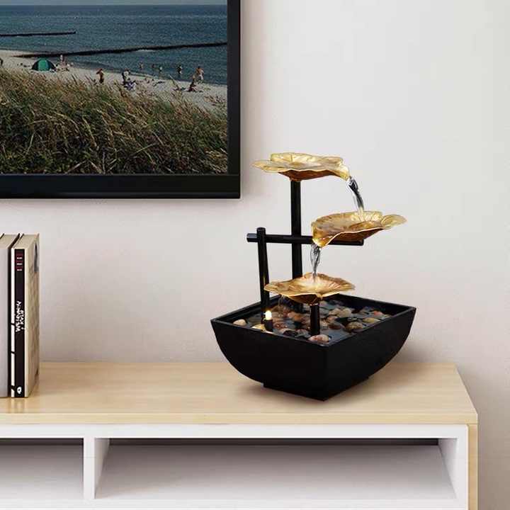 ديكور المنزل مكتب زينة حديد مطاوع المياه نافورة الديكور سطح المكتب في الأماكن المغلقة مصغرة فنغ شوي نافورة