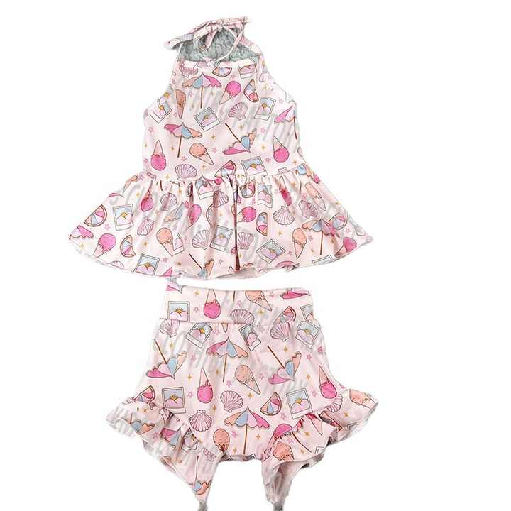 OEM Summer Custom Bamboo Fiber Summer Clothing Set 