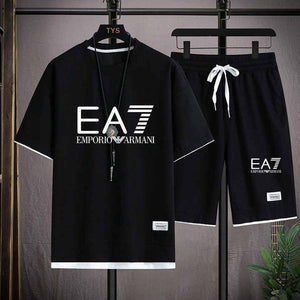 Men's 2 Piece T-Shirt Set Summer Vacation 