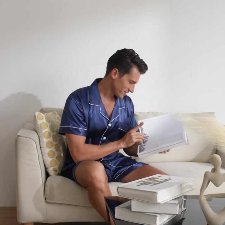 Luxury men's silk sleepwear 