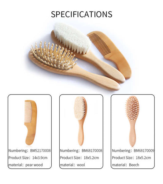 Baby Hair Brush - Children's Hair Brush and Comb Set 