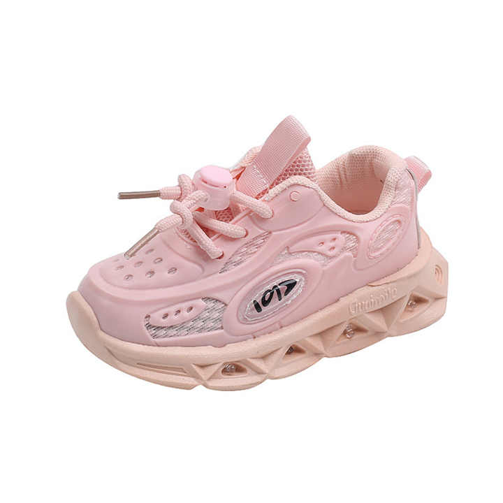 Boys' Sneakers, Toddler Kids' Breathable LED Light Sneakers 