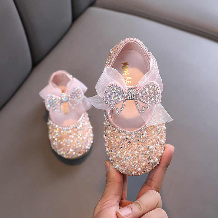 Girls' and little princesses' leather shoes, 