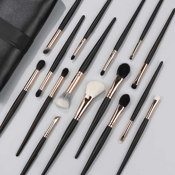 15 Professional White Luxury Makeup Brushes 