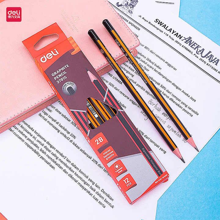 Deli E3715 E37016 Pencils 1 Box of HB 2B Student 