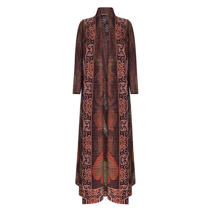 Miyake colorful pleated abaya