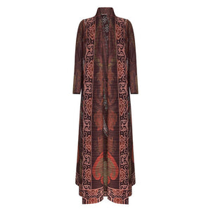 Miyake colorful pleated abaya