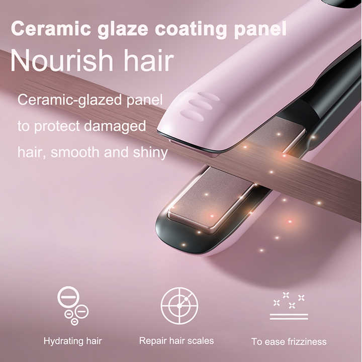 Hywestger Fast Heating Cordless Electric Hair Straightener Brush. 